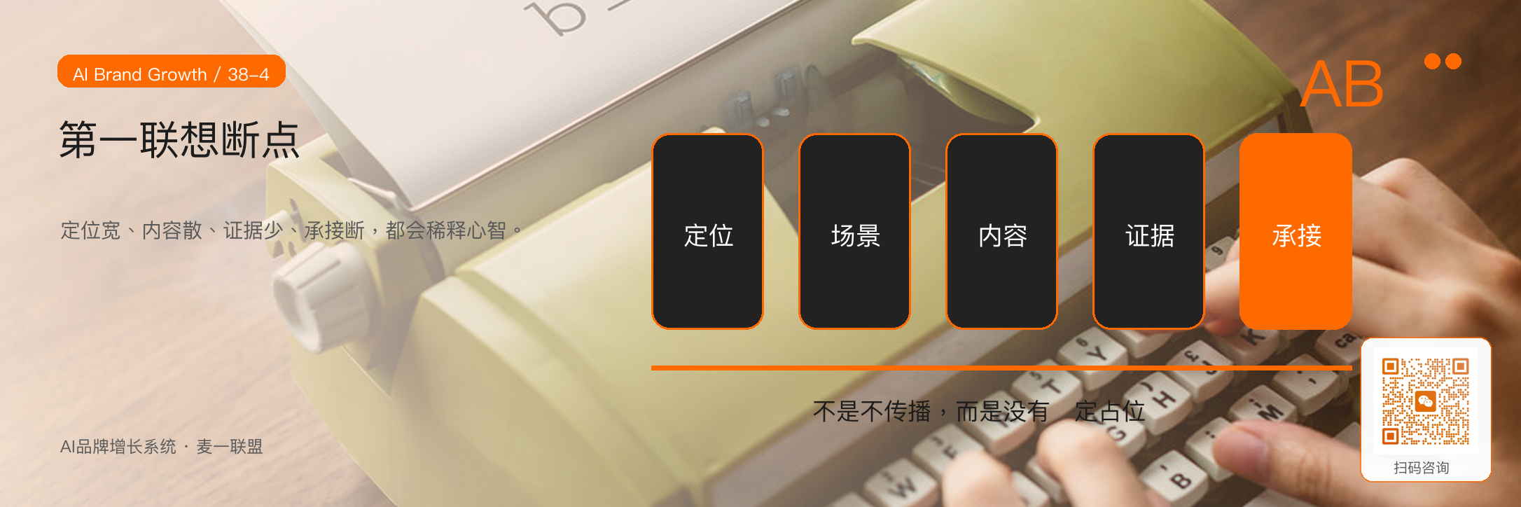 图4：企业做不到第一联想，往往是定位、内容、证据和承接之间断裂